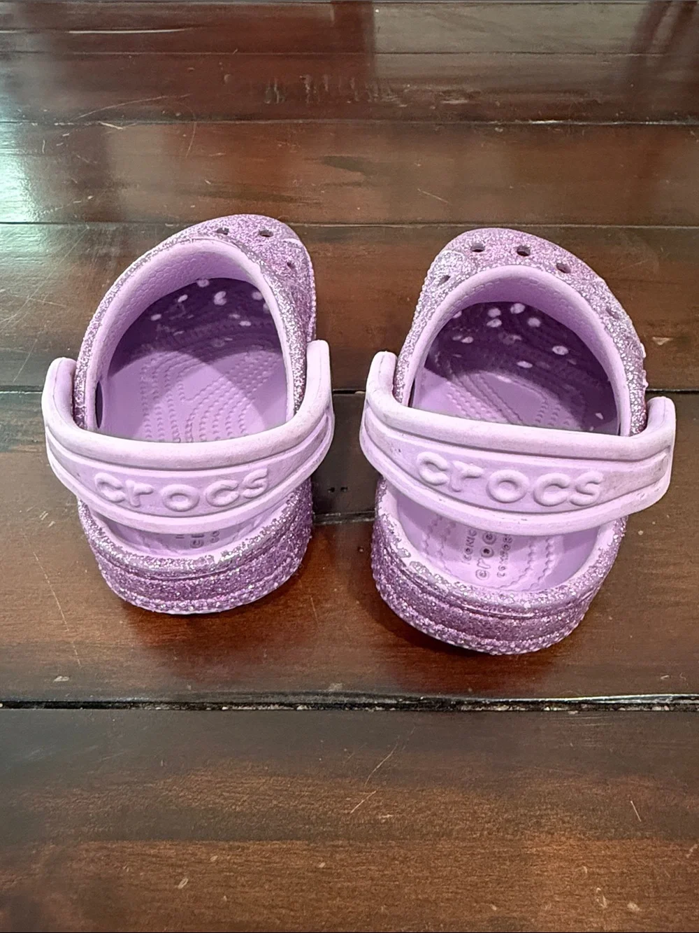 CROCS Kids Glitter Lilac Clog Sandals